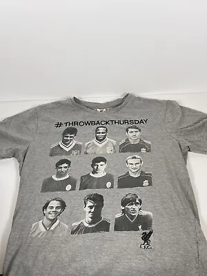 Buy Official Liverpool FC Throwback Thursday Legends T-Shirt Grey Size Medium (M). • 14.99£