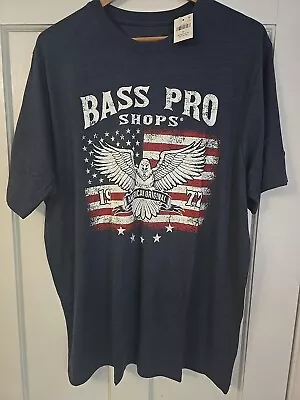 Buy Bass Pro Shops Men T-Shirt XL - Eagle - Navy Heather - Brand New With Tags • 16£