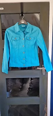 Buy Vintage 90s Y2k Red-Ox Bright Blue Stretch Summer Denim Jacket Size L 12-14  • 4.99£