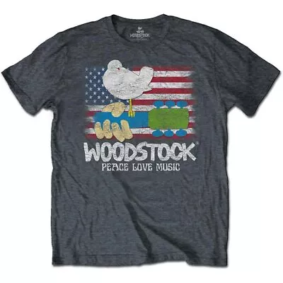 Buy Woodstock Flag Official Tee T-Shirt Mens Unisex • 15.99£
