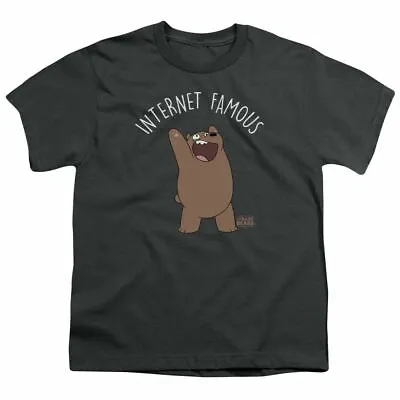 Buy We Bare Bears Internet Famous Kids Youth T Shirt Licensed Cartoons Tee Charcoal • 12.82£
