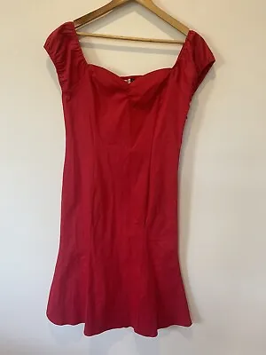 Buy BANNED APPAREL Dancing Days Ladies Red Off The Shoulder Dress Size L NEW Short • 31.57£