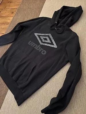 Buy Umbro Black Sports Hoodie With White Umbro Logo - Uk Size Large • 12£