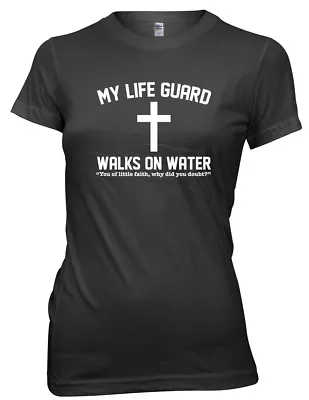 Buy My Lifegaurd Walks On Water Funny Womens Ladies T-Shirt • 11.99£