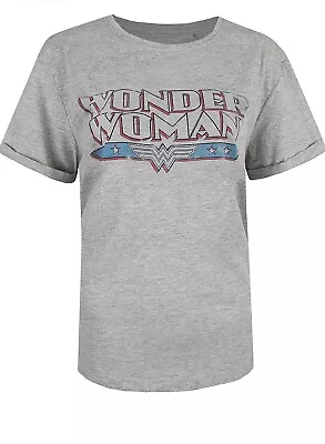 Buy DC Comics Wonder Woman Retro Ladies T-shirt  Size XL • Grey • New • Free P&P • 8.29£