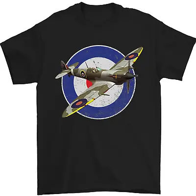 Buy Spitfire MOD RAF WWII Fighter Plane British Mens T-Shirt 100% Cotton • 7.99£
