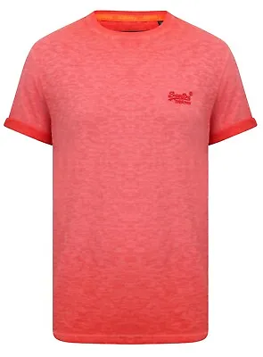 Buy Superdry M10101RT D3A Orange Label Low Roller Tee T Shirt Sugar Red • 15.99£