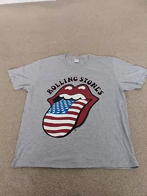 Buy Mens Gildan Rolling Stones Grey Graphic Print T Shirt Size M • 7.49£