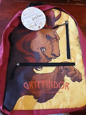 Buy Harry Potter Gryffindor Rucksack! Backpack! New With Tags! Unisex! Intricate! • 9.99£