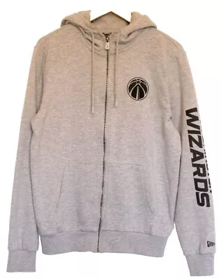 Buy New Era Washington Wizards Full Zip Hoodie Mens Medium Grey NBA Basketball USA • 19.99£