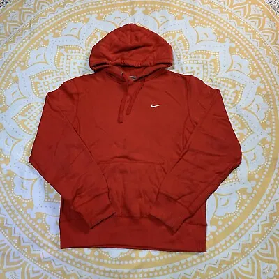 Buy Nike Hoodie Sweatshirt Pull Red Pullover Jumper Front Pocket Swoosh Embroidery • 29.99£