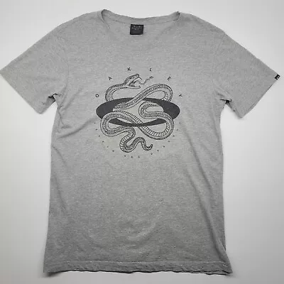 Buy Oakley T Shirt Search And Destroy Snake Heather Grey RN 96548 Size M • 18.96£