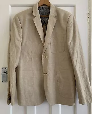 Buy Men’s Feraud Beige Linen Blend Jacket Eu 44 Unworn • 5£