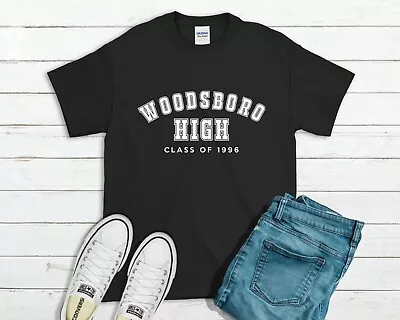Buy Woodsboro High Class Of 1996 T-Shirt - Halloween Scream Spooky Tee Top Gift • 9.99£