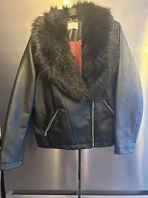 Buy Ladies Faux Leather Jacket Papaya, Size 20 Good Con Hardly Worn • 30£
