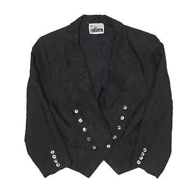 Buy Vintage HAPPY PARTY Blazer Jacket Black 90s Womens M • 25.99£