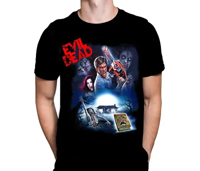 Buy EVIL DEAD CHAINSAW - Black T-Shirt - Sizes M - XXXXL - Horror Halloween Tee • 20.95£