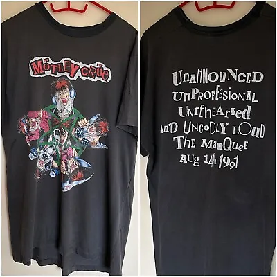Buy Motley Crue Ultra Rare Vintage Concert Tour T-shirt London Marquee 1991 • 99£