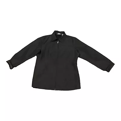 Buy HILLARD & HANSEN Women's Jacket Size L Black Windbreaker Full Zip Pockets Lined • 12.05£