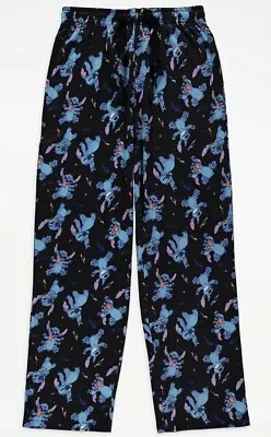 Buy Disney Lilo & Stitch Blue Loungewear Pyjama Bottoms Novelty Lounge Pants S L • 15.99£