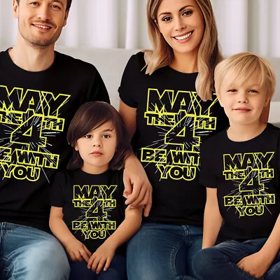 Buy May The 4th Be With You Mens T-Shirt Star Wars Inspired Force Jedi Month #V#MD • 6.99£