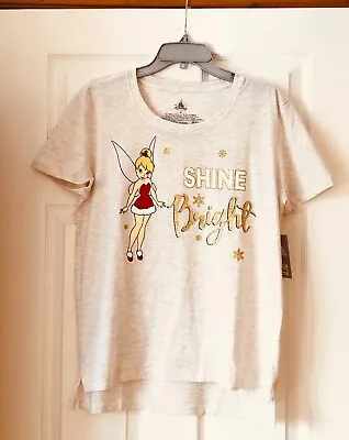 Buy New Disney Store Tinker Bell T-shirt Top Size Us M Bnwt Tink Shine Bright • 24.99£