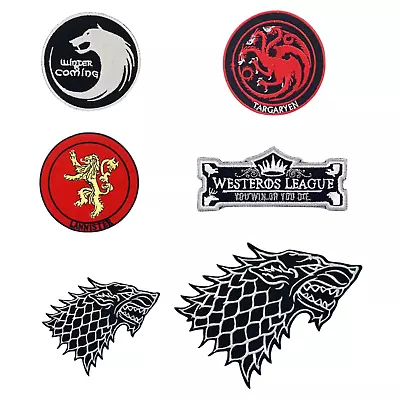 Buy Game Of Thrones Houses Badges Iron On Sew On Embroidered Patch • 2.99£