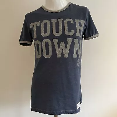 Buy NFL Team Apparel Blue Grey Football Touch Down Cracked Effect T-Shirt Size Small • 5.99£