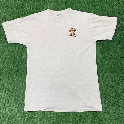 Buy Vintage T Shirt Mens Medium Grey Graphic Print 90s Looney Tunes Taz • 12£