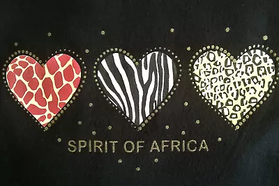 Buy Womens Black T Shirt Earth Lovers Spirit Of Africa UK 12 / 14 Festival Cotton • 12£