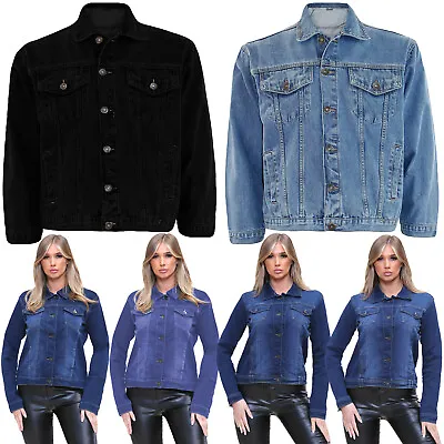 Buy Mens Denim Jacket Classic Cotton Casual Top Womens Jeans Coats Big & Tall Sizes • 22.99£