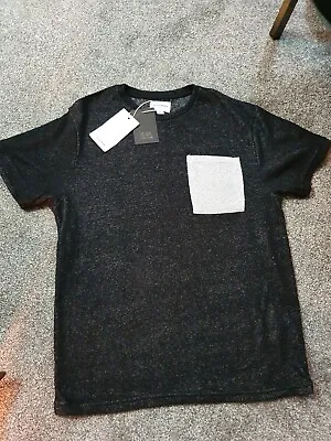 Buy BNWT Pull&Bear Waffle / Flannel Textured T-Shirt Black Size UK S  • 6.95£