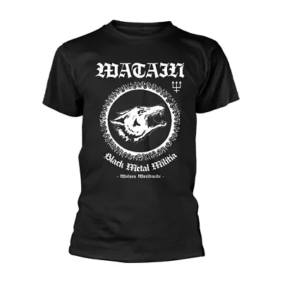 Buy WATAIN - BLACK METAL MILITIA BLACK T-Shirt, Front & Back Print Medium • 20.09£