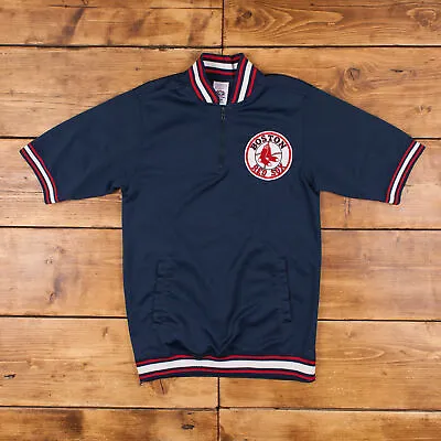 Buy Vintage True Fan Varsity Jacket M MLB Boston Red Sox Blue Zip • 26.24£