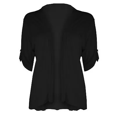 Buy Womens Ladies Casual Open Front Cardigan 3/4 Sleeve Cardigan Jacket Coat Blazer • 7.99£