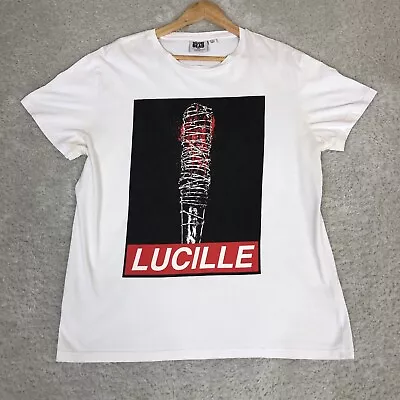 Buy The Walking Dead Lucille T Shirt Mens XL White Graphic Short Sleeve • 6.95£