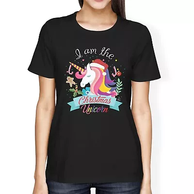 Buy 1Tee Womens Loose Fit I'm The Christmas Unicorn T-Shirt • 7.99£