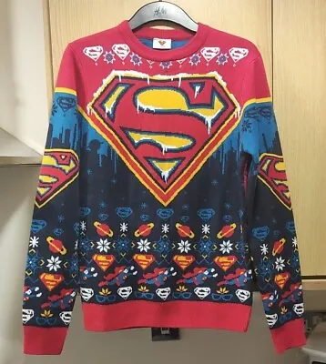 Buy Superman Christmas Jumper - Mens Size XS  • 25£