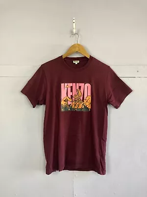 Buy Kenzo T Shirt Adults Small Burgundy Tiger Print Graphic • 11.99£