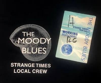 Buy Moody Blues CREW Shirt & Backstage Pass - Strange Times Tour 1999 - NEVER WORN • 51.97£
