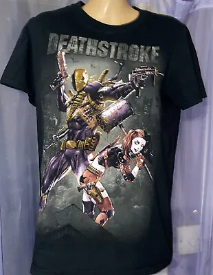 Buy Deathstroke  JUSTICE LEAGUE 100% Cotton Black T Shirt Small  32” Chest VGC • 2.99£