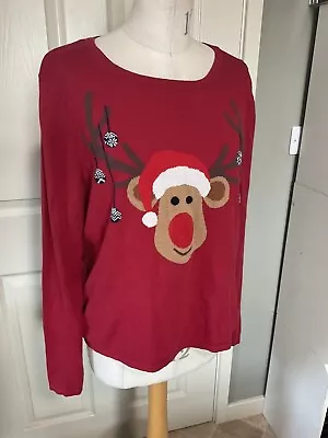 Buy Next Rudolph Reindeer Christmas Jumper Size 16  • 9£