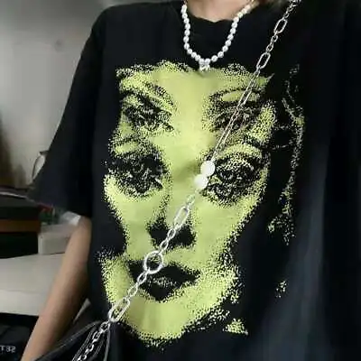 Buy Y2K Grunge Summer Goth Clothing Female Loose Femal T-Shirt Harajuku Clothes • 13.91£