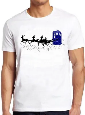 Buy The Doctor Who Christmas Police Phone Box Flying Deer Gift Tee T Shirt C1405 • 6.35£