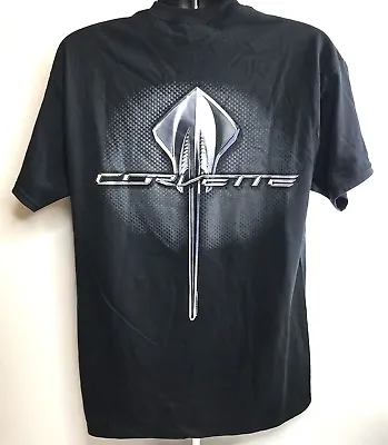 Buy Corvette T-Shirt - Black W/ 2014-19 Chevrolet C7 Stingray Logo / Emblem • 24.01£