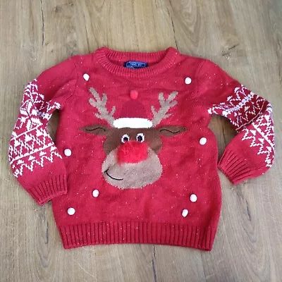 Buy (#xm28) Next Age 5 Rudolph Christmas Jumper ❤️ Benefits Charity ❤️ • 3£