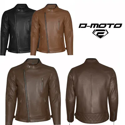 Buy Mens Leather Motorbike Racer Jacket • 89.99£