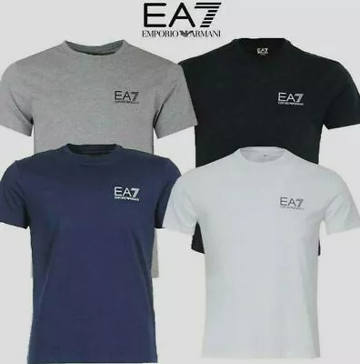 Buy EMPORIO ARMANI EA7  Men’s Cotton T-shirt Crew Neck Short Sleeve Top • 16.99£