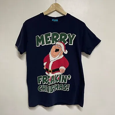 Buy Family Guy Mens T Shirt Medium Blue Crew Neck Short Sleeve Christmas • 12.99£