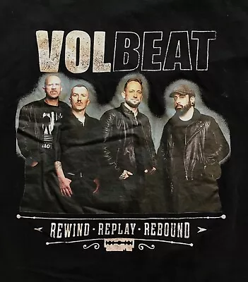 Buy VolBeat Rewind Replay Rebound 2020 Tour Women's T-Shirt, Black, Size XXL • 18.71£